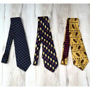 Lot 3 Silk NECK TIES Tommy Hilfiger Saint Michel Marco Valenza Golf Screwdrivers